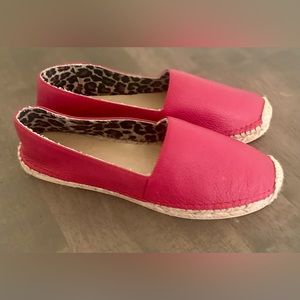 Maje Espadrille Flats Shoes Women's Red Size EU 40 US 10 Leather Slip On EUC